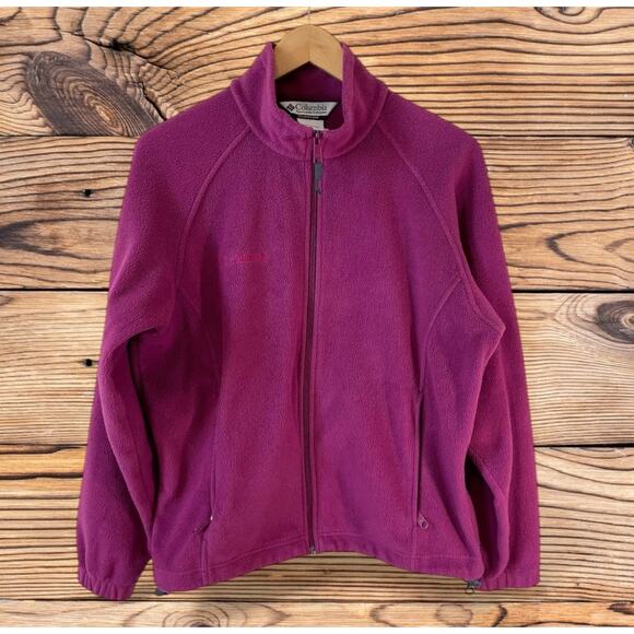 COLUMBIA Women's Fleece Benton Springs Full Zip Jacket Fuchsia Medium Gorpcore - Picture 1 of 12